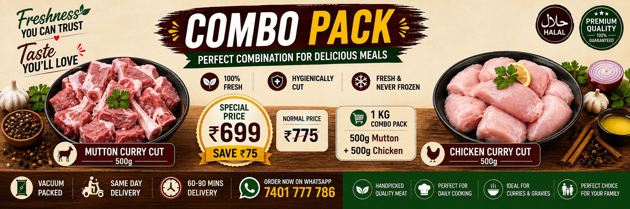 Mutton And Chicken Combo